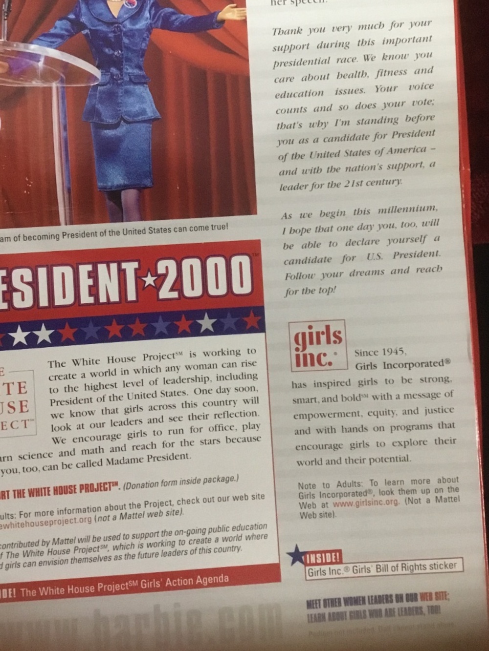 Barbie President 2000 Afro American Doll Exclusive Toys R Us White House Project - Picture 6 of 12